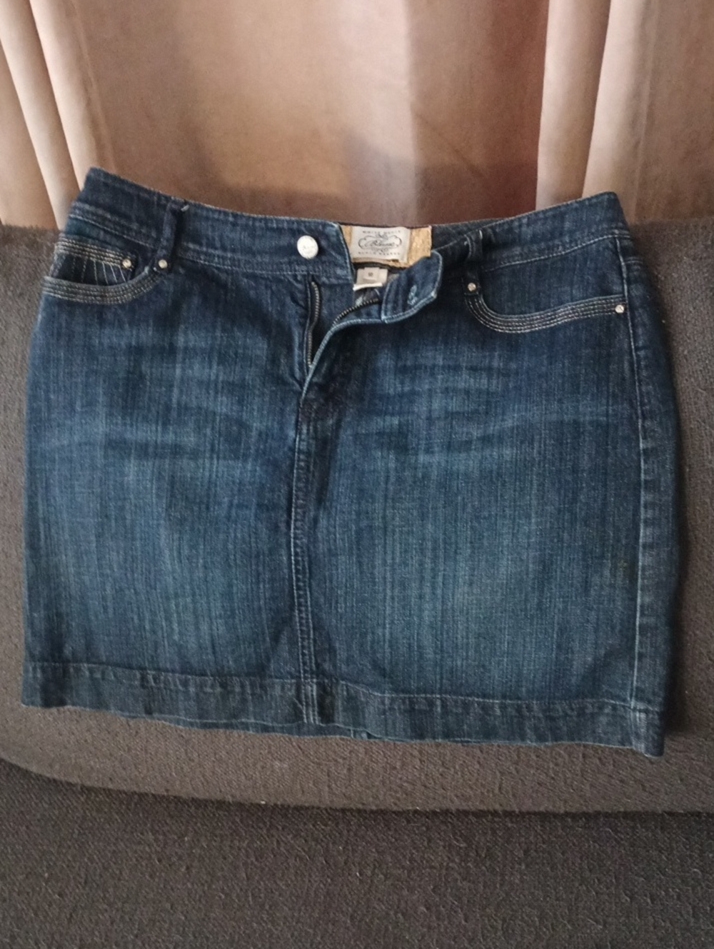 Classic Dark Blue Denim Mini Skirt - Casual Everyday Style